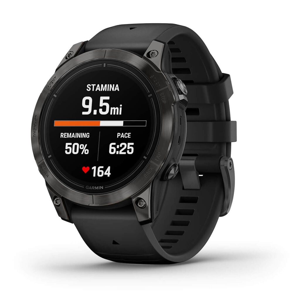GARMIN EPIX PRO GEN2 47MM TITANIUM WITH BLACK BAND - ساعة ذكية مقاس 47 مم من غارمين تيتانيوم مع سوار اسود