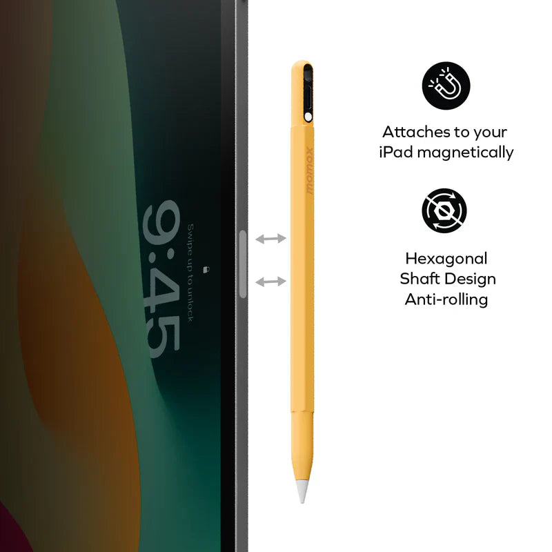 Momax Mag.Link Pop Magnetic active stylus pen TP10 - قلم مغناطيسي للايباد من موماكس اصفر