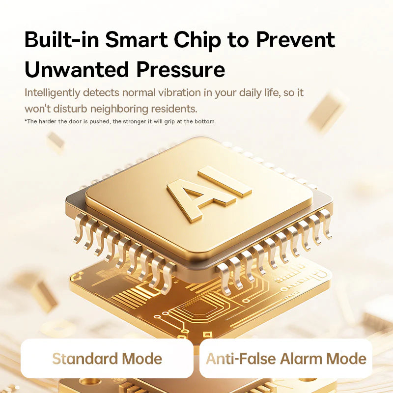 Baseus Heyo Door Stop Alarm Moon White (Includes AAA Battery x 1)- سدادة باب بانذار عالي الصوت من باسيوس