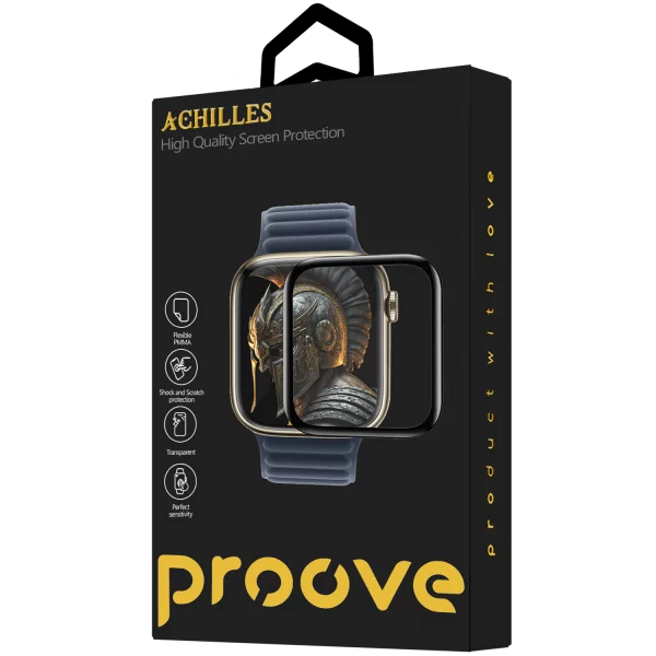 Proove Achilles Apple Watch Series 10 46 mm black -لاصق شاشة ساعة ابل سيريس 10 مقاس 46 ملم من بروف اسود