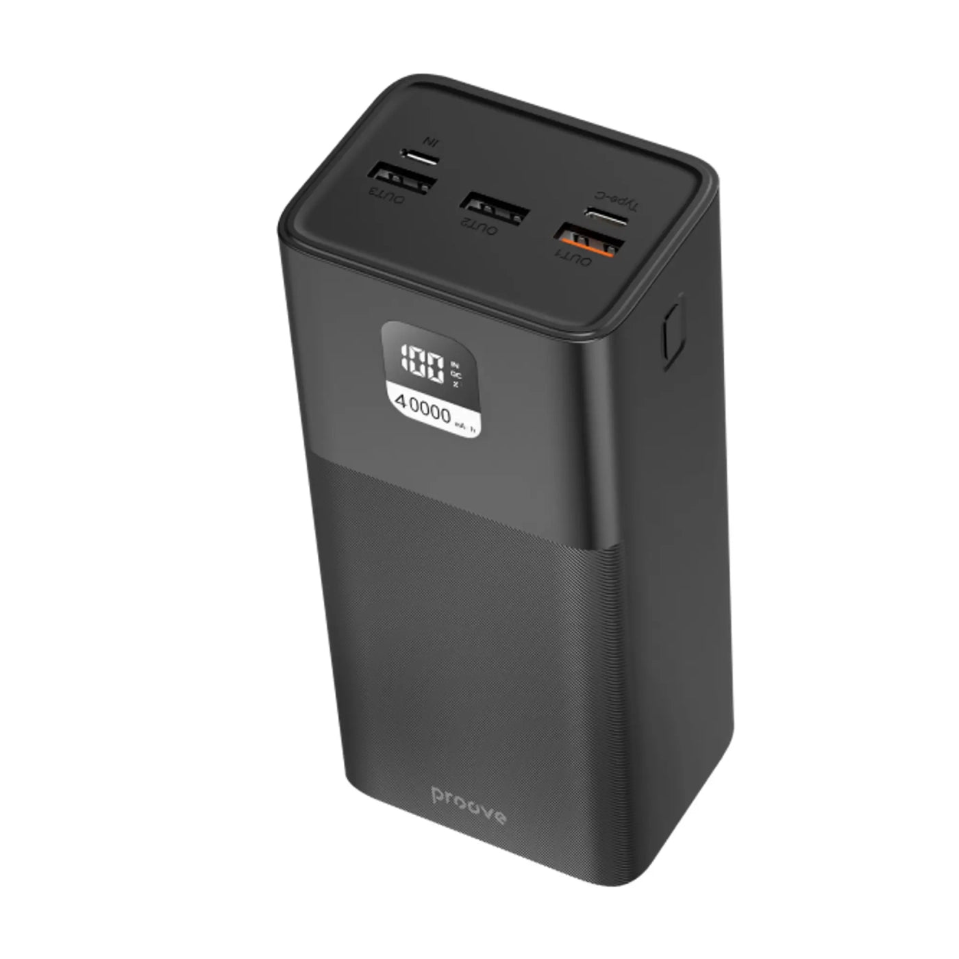 Proove Power Bank Giant 100W 40000mAh black - باوربنك 40000 ملي امبير 100 واط مع شاشة رقمية من بروف اسود