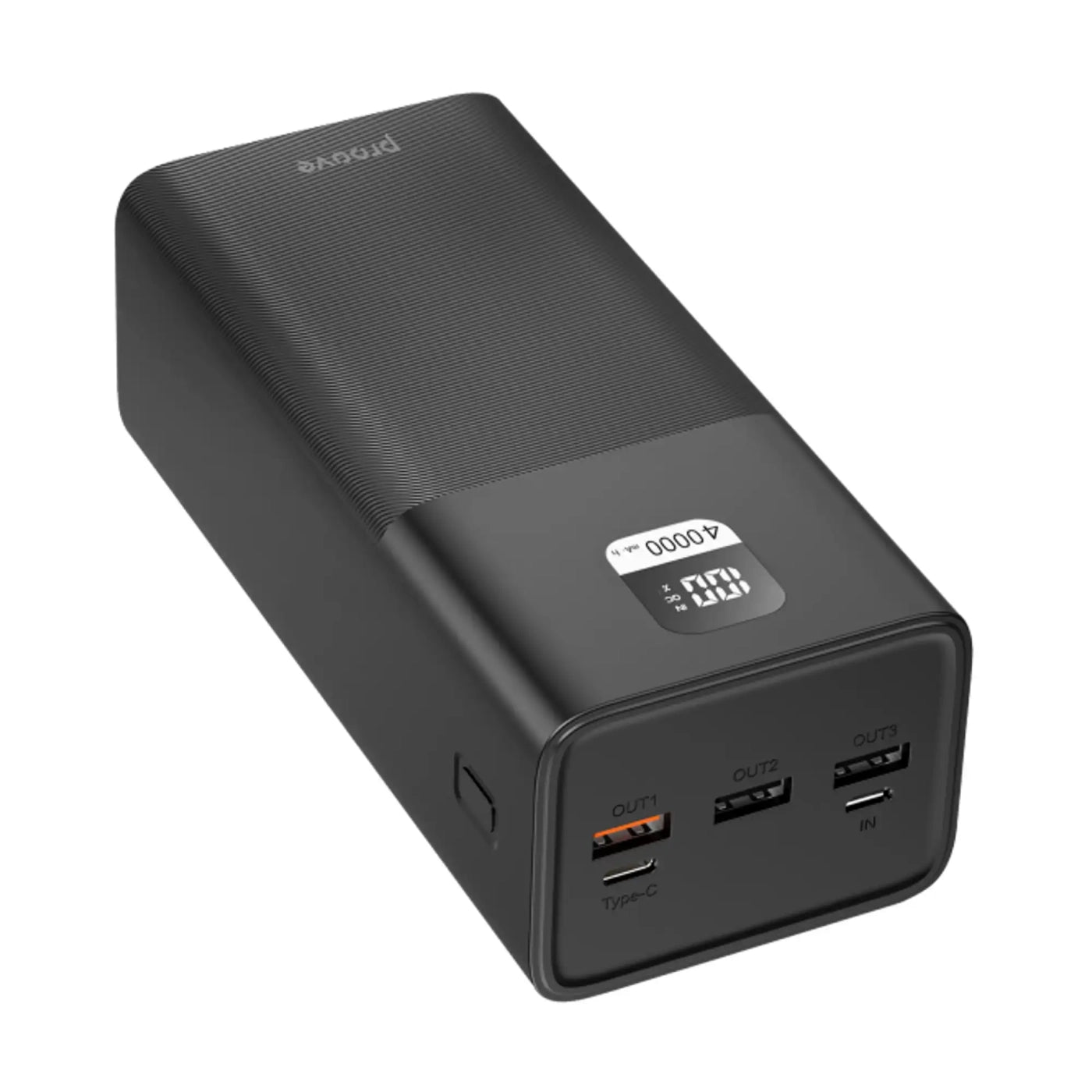 Proove Power Bank Giant 100W 40000mAh black - باوربنك 40000 ملي امبير 100 واط مع شاشة رقمية من بروف اسود