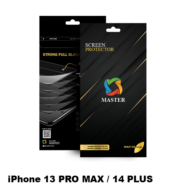 MASTER SCREEN PROTECTOR CLEAR 13 PROMAX 14 PLUS - لاصق شاشة شفاف للايفون 13 برو ماكس / 14 بلس من ماستر
