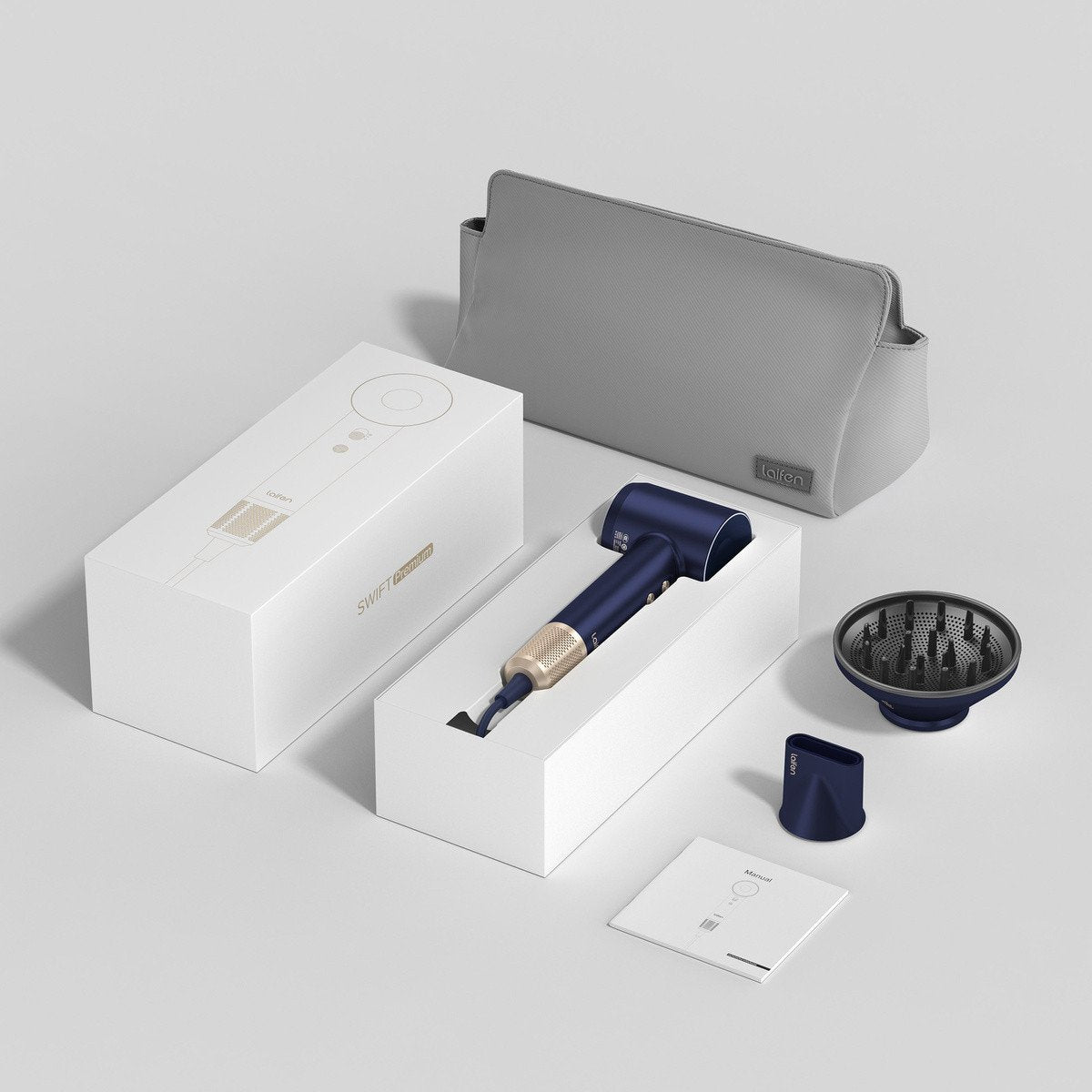 LAIFEN HAIR DRYER SWIFT PREMIUM GOLDEN BLUE - شسوار الشعر 1500 واط سويفت بريميوم الذهبي ازرق من لايفن