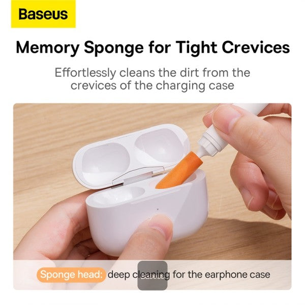 Baseus Cleaning Brush White - فرشاة تنظيف السماعات وحافظاتها من باسيوس ابيض