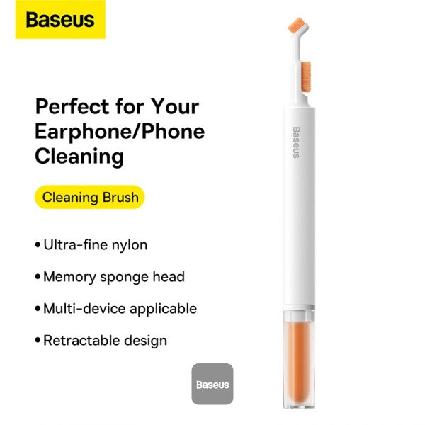 Baseus Cleaning Brush White - فرشاة تنظيف السماعات وحافظاتها من باسيوس ابيض