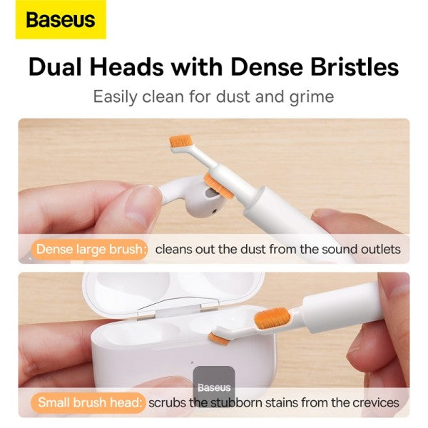 Baseus Cleaning Brush White - فرشاة تنظيف السماعات وحافظاتها من باسيوس ابيض