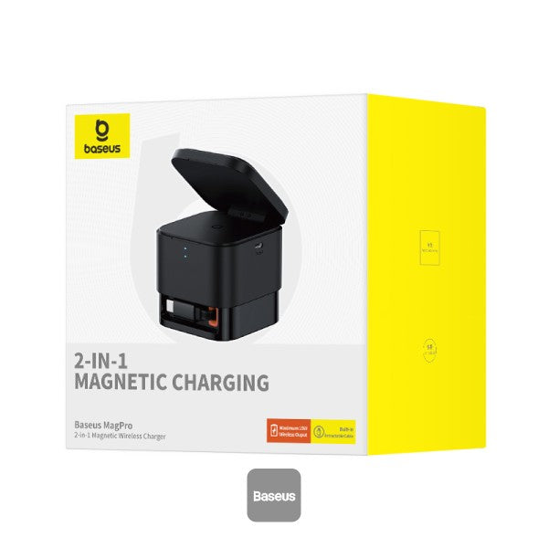 BASEUS MAGPRO 2-IN-1 MAGNETIC WIRELESS CHARGER 25W COSMIC - شاحن لاسلكي 25 واط 2 في 1 من باسيوس