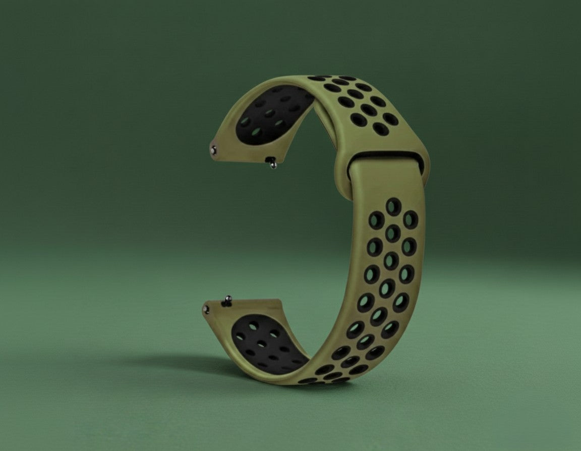 22mm NIKE WATCH STRAP BLACK/OLIVE - سير ساعات مقاس 22 ملم اسود/اخضر