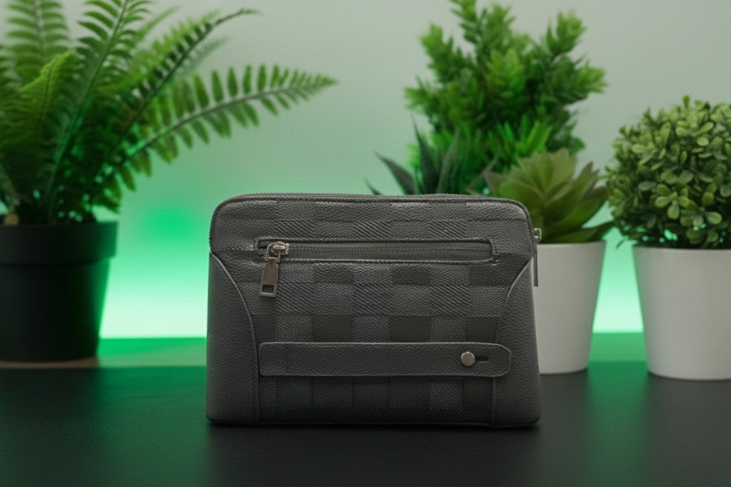 Hand Bag With Fingerprint- حقيبة يد جلد مع قفل بصمة