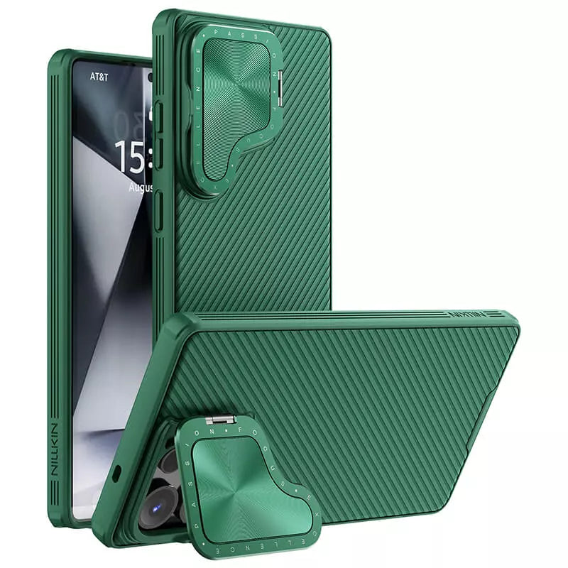 Nillkin CamShield Prop Case for Samsung Galaxy S25 Ultra Dark Green - كفر للسامسونج اس 25 الترا من نيلكين اخضر