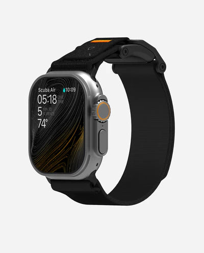 AULUMU A11 Mag Buckle Slim Band for Apple Watch 42-49MM BLACK - سير ساعات ابل مقاس 42-49 مم من اولومو اسود