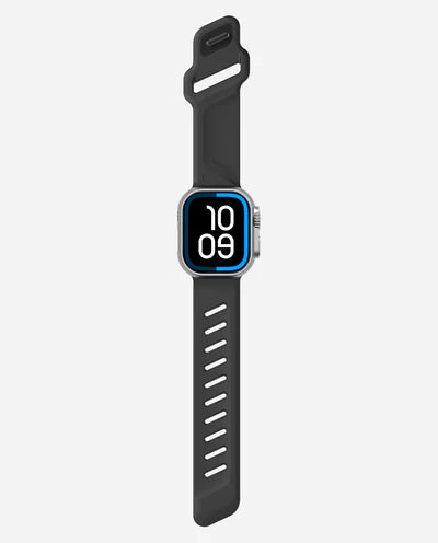 AULUMU A02 Offbeat Sport Band for Apple Watch 42-49MM BLACK - سير ساعات ابل رياضي مقاس 42-49 مم من اولومو اسود