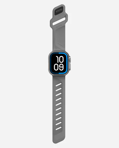 AULUMU A02 Offbeat Sport Band for Apple Watch 42-49MM GRAY - سير ساعات ابل رياضي مطاط مقاس 42-49 مم من اولومو رمادي