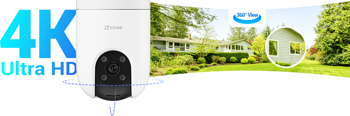 EZVIZ SMART HOME CAMERA H8C PRO 4K 8MP - كاميرا منزلية خارجية ذكية من ازفيز