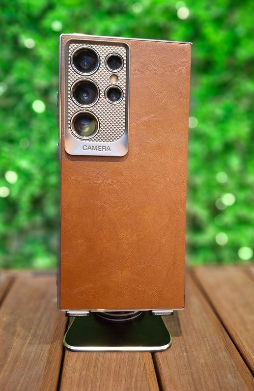 LY42 CASE FOR SAMSUNG S24 ULTRA BROWN- كفر جلد للسامسونك اس 24 الترا