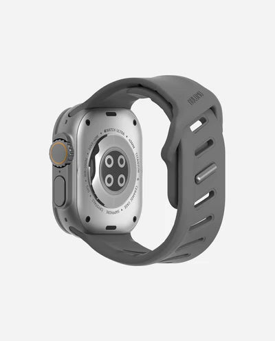 AULUMU A02 Offbeat Sport Band for Apple Watch 42-49MM GRAY - سير ساعات ابل رياضي مطاط مقاس 42-49 مم من اولومو رمادي