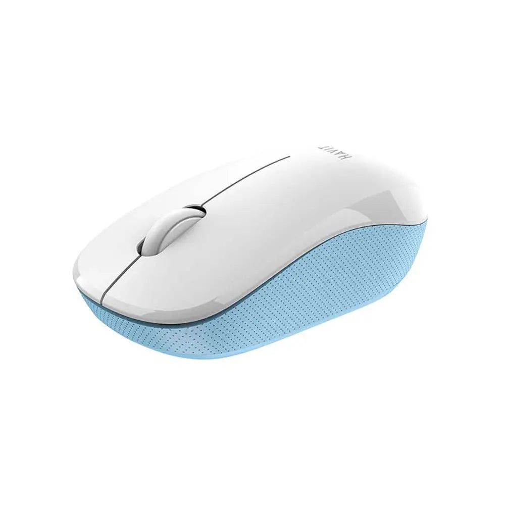 Havit MS66GT 2.4Ghz Wireless Mouse White + Blue - ماوس لاسلكي من هافيت