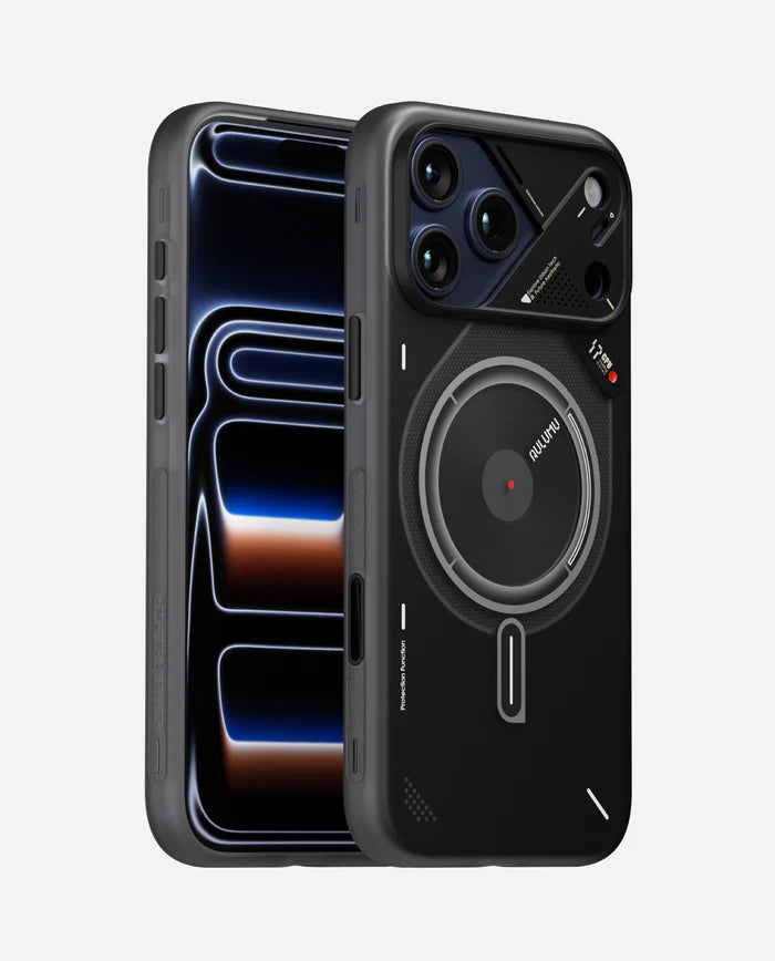 A17 FROSTED CASE FOR IPHONE 17 PRO MAX TRANSLUCENT GRAY - كفر ايفون 17 برو ماكس من اولومو رمادي