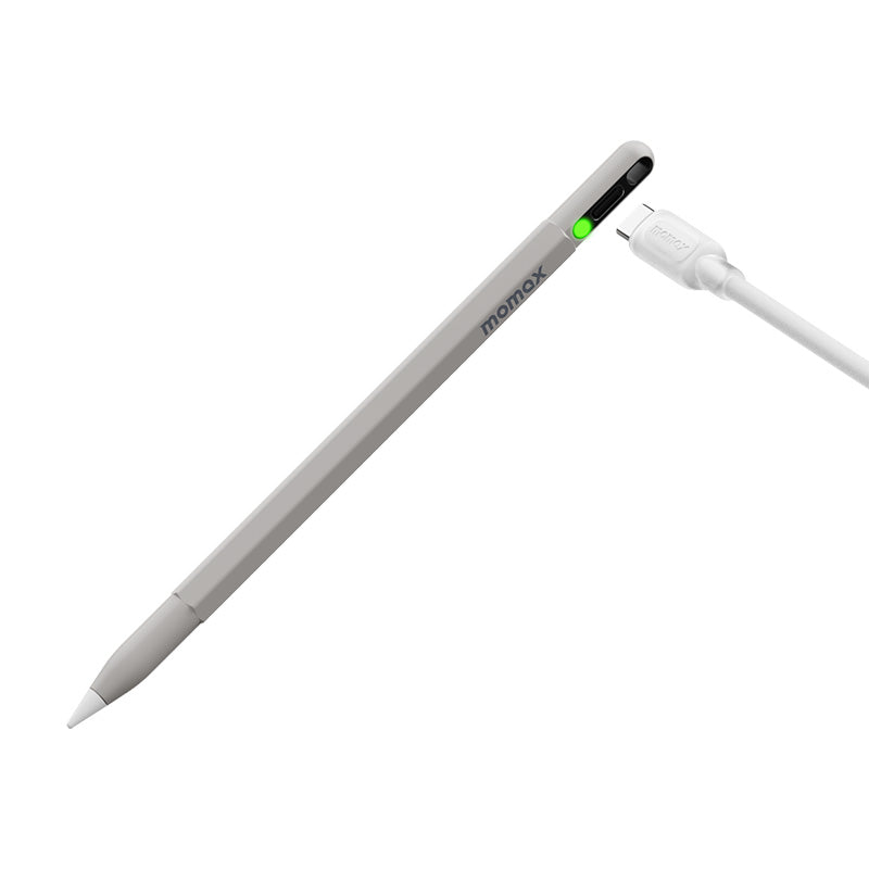 Momax Mag Link Pop Magnetic active stylus pen Grey - قلم ذكي مغناطيسي للايباد من موماكس