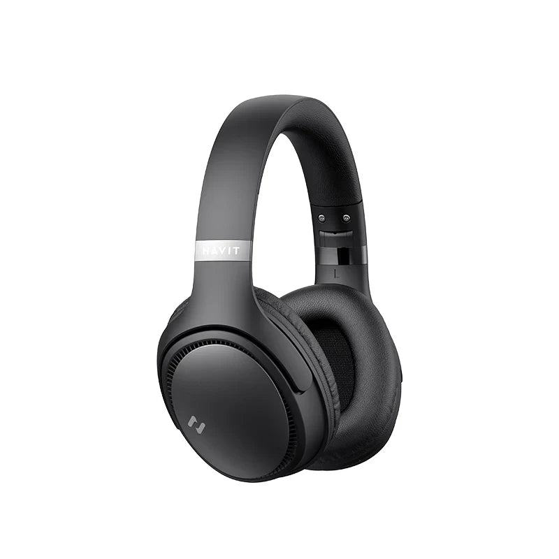 Havit H630BT Bluetooth headphone type-c port - سماعات هيدسيت لاسلكية من هافيت اسود
