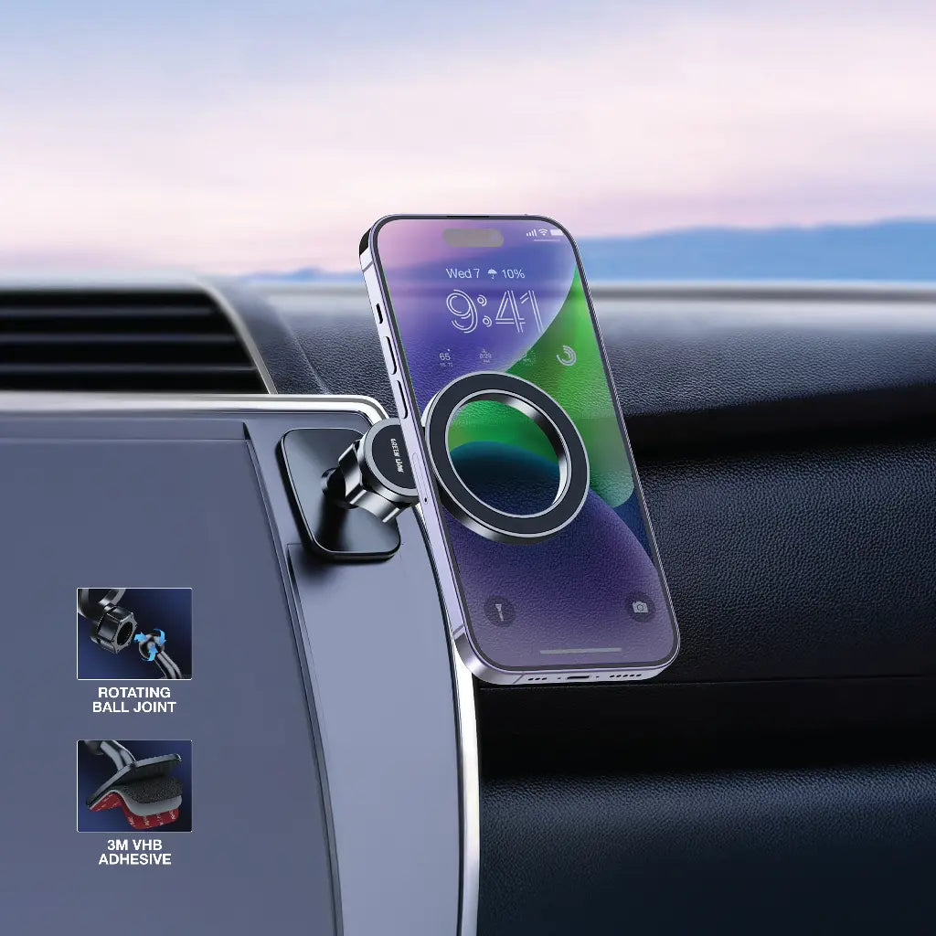 Green Lion GX-77 Magsafe Car Phone Holder Black - ستاند سيارة ماك سيف من كرين