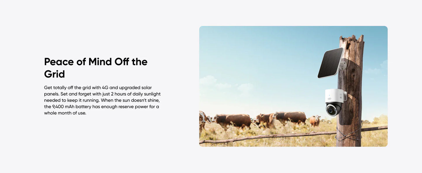 Anker Eufy 4G LTE Cam S330 White - كاميرا منزلية خارجية ذكية تعمل بالطاقة الشمسية مع بطاقة SIM وبطاقة SD سعة 32 جيجابايت من انكر