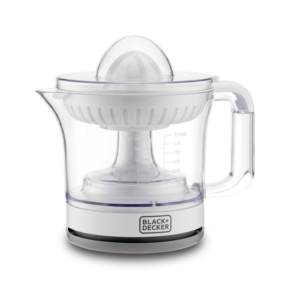 Black&Decker CJ675-B5 citrus juicer 90W white - عصارة حمضيات 600 مل 90 واط من بلاك اند ديكر