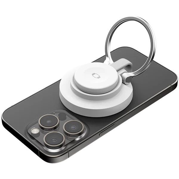 Proove Wireless charger Knocker 2 in 1 Qi2 white - ستاند وشاحن لاسلكي مغناطيسي 2 في 1 بتقنية Qi2 من بروف