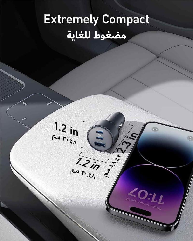 ANKER 335 CAR CHARGER 67W - شاحن سيارة 67 واط من انكر