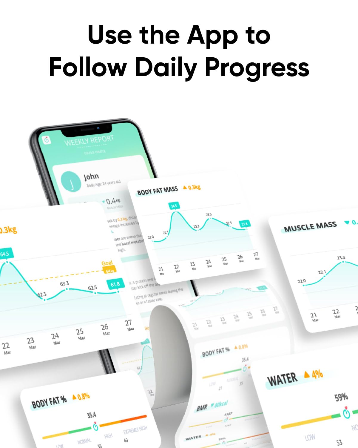Eufy Smart Scale A1 White - ميزان ذكي من انكر ابيض