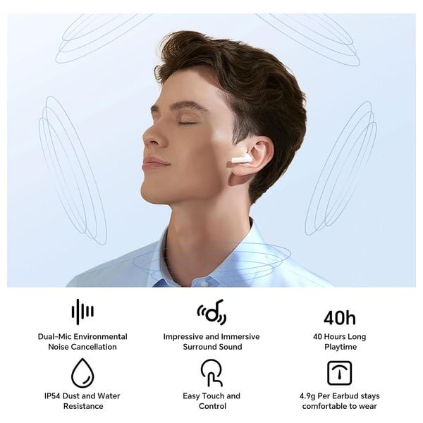 Earbuds X7 Lite White- سماعات بلوتوث من هونر ابيض