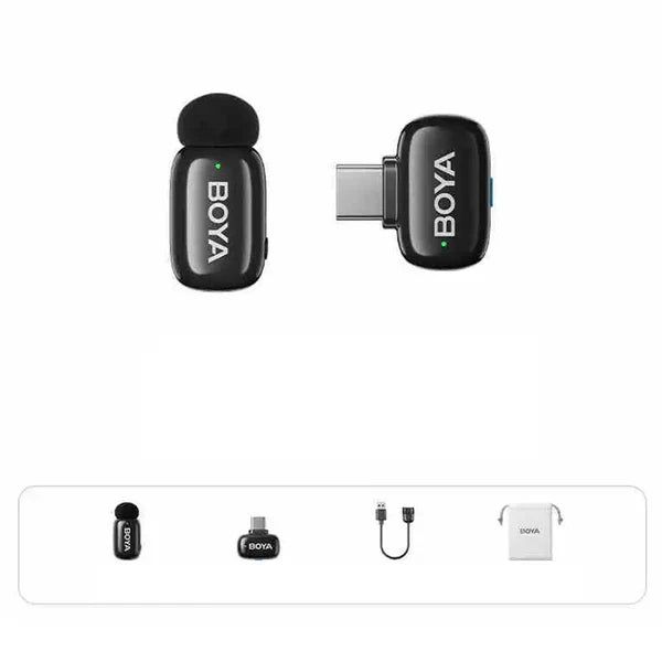 BOYA MINI SIZE & AI NOISE CANCELLING - نك مايك صغير لاسلكي مع خاصية الغاء الضوضاء بالذكاء الاصطناعي من بويا