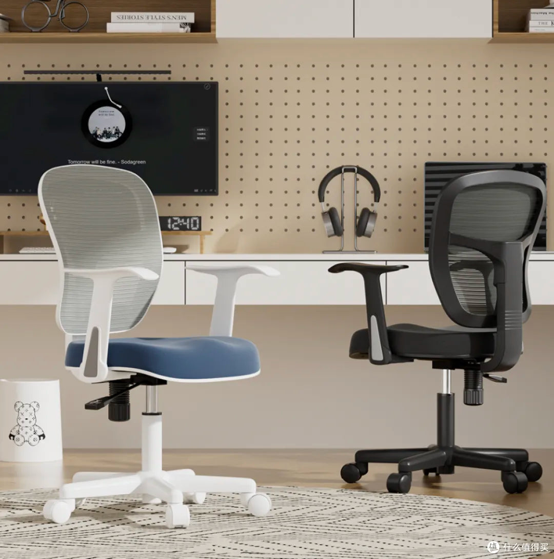 Y2 Ergonomic Chair black - كرسي كمبيوتر مريح بتصميم هندسي لدعم الظهر لون اسود