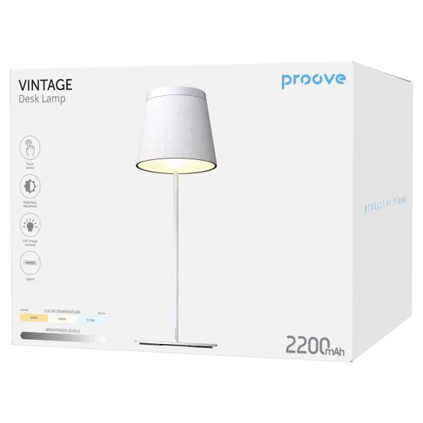 Proove Desk Lamp Vintage white - مصباح تيبلام مكتبي من بروف ابيض