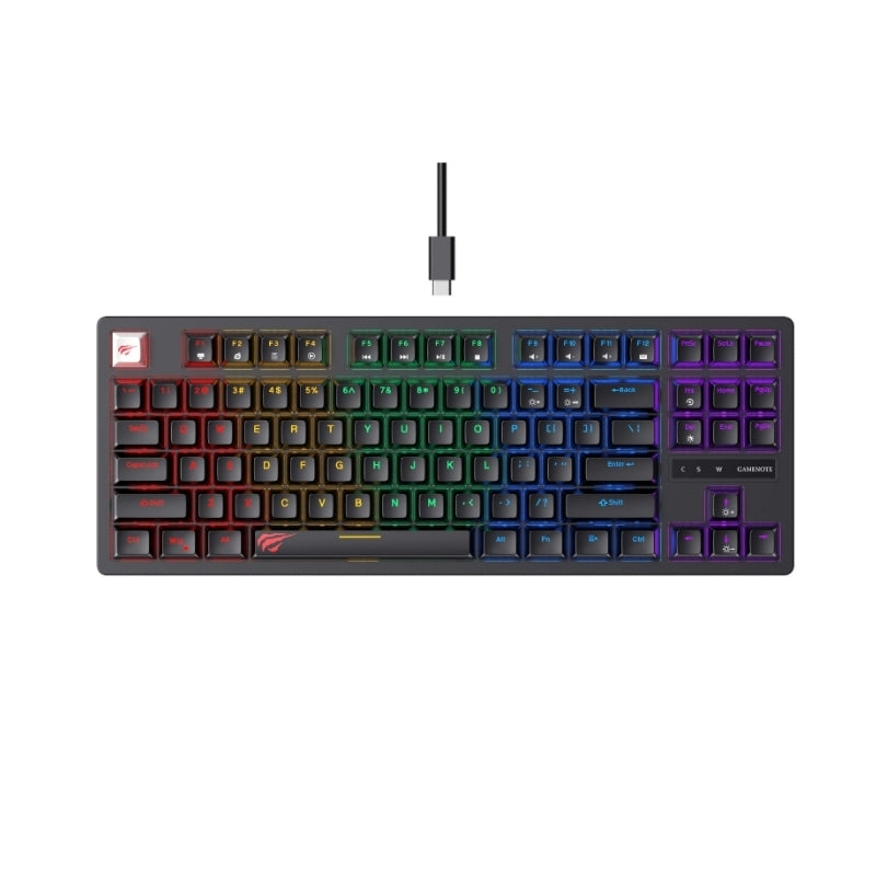 Havit KB922L Gaming Keyboard Black - كيبورد سلكي للالعاب من هافيت اسود