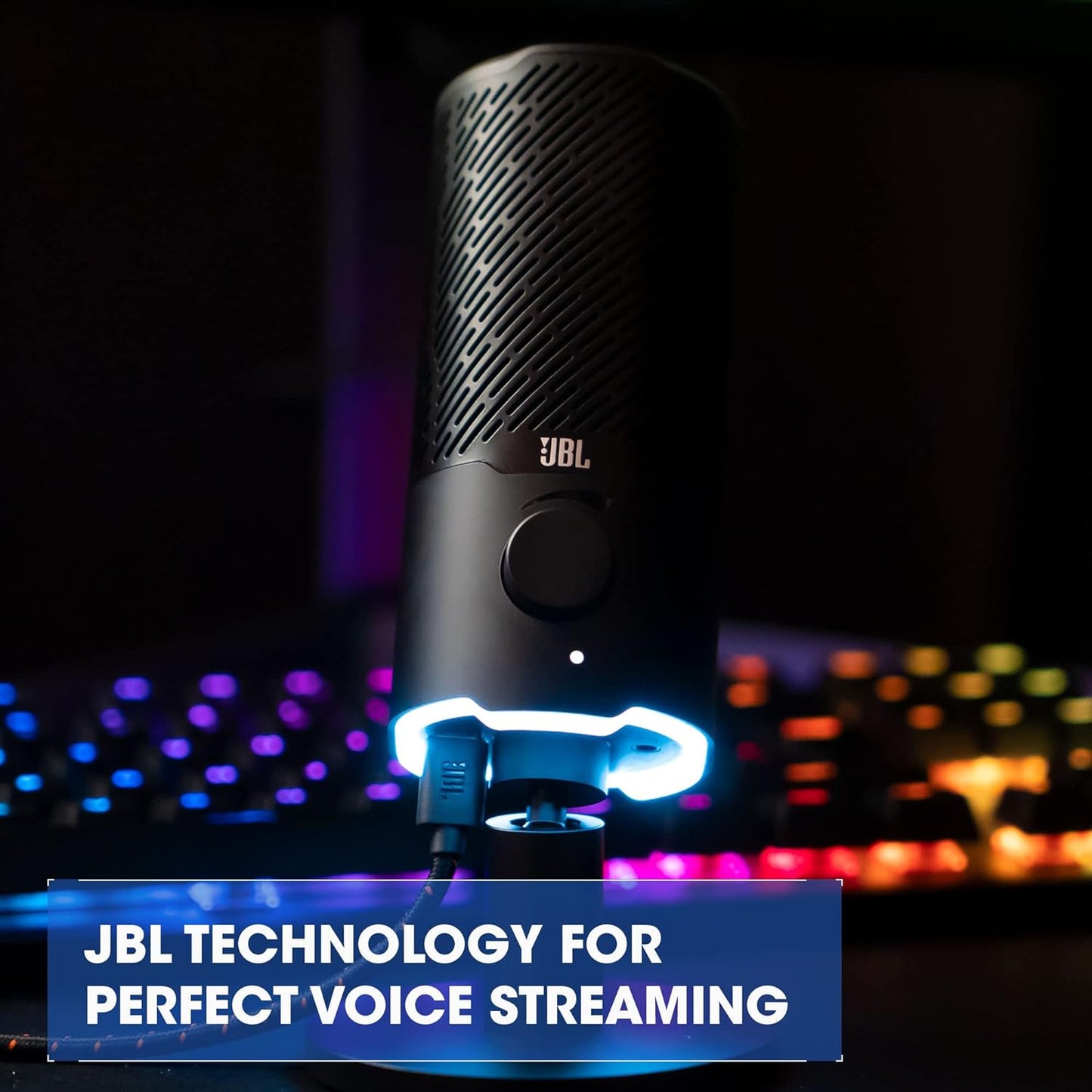 JBL Quantum Stream with Dual Pattern Premiun USB Microphone - مايكروفون يو اس بي ثنائي النمط للتسجيل والالعاب من جي بي ال