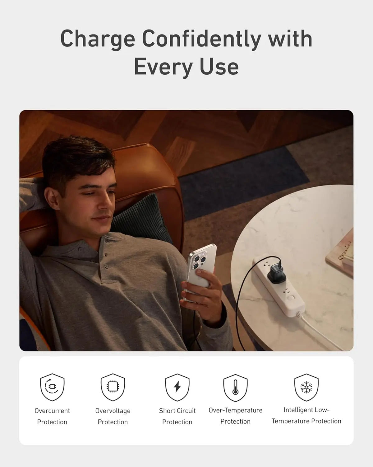 Anker Zolo Wall Charger 30W 1C Black - شاحن تايب سي 30 واط من انكر اسود