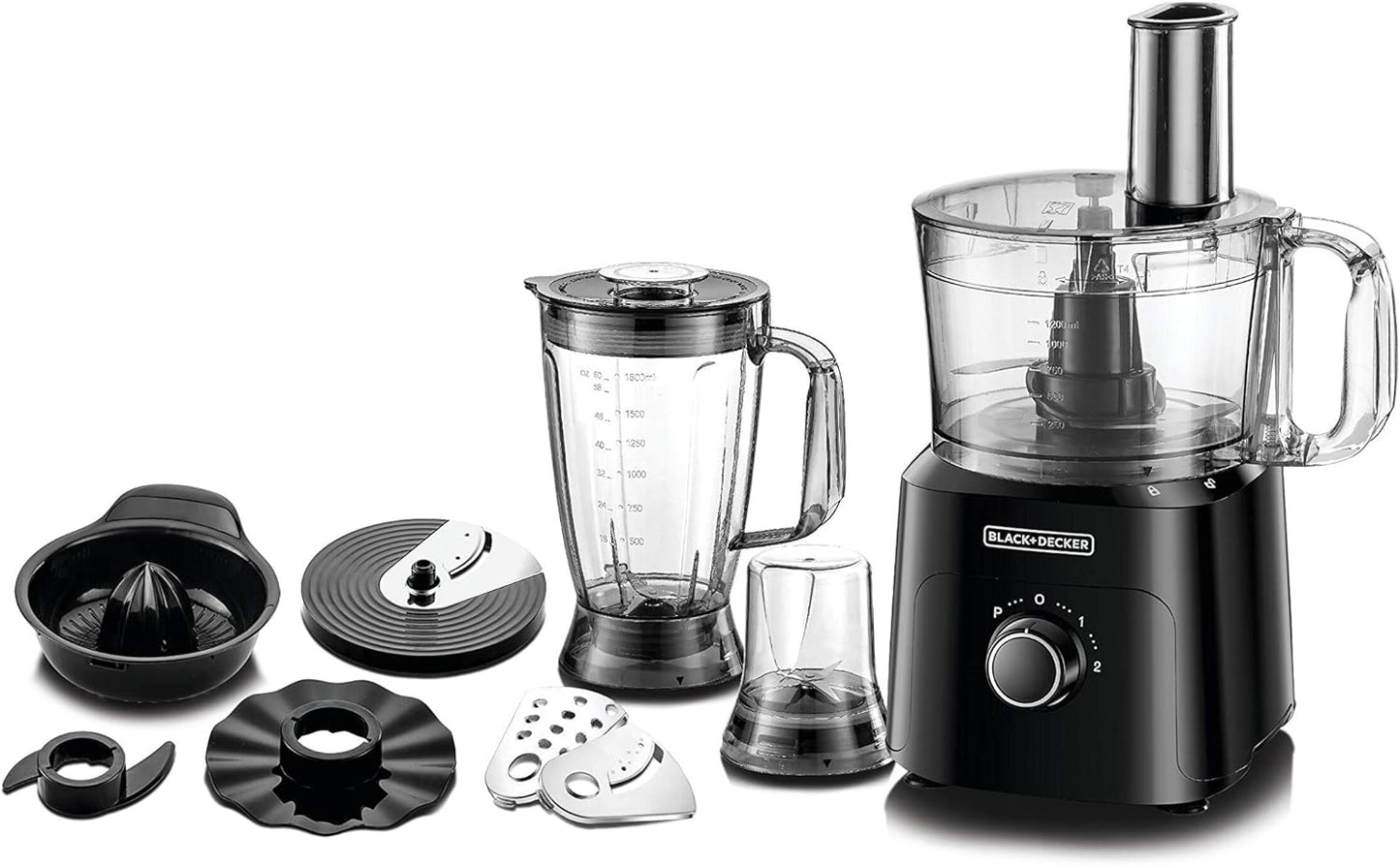 Black&Decker FX775-B5 FOOD PROCESSOR 750W black - محضرة طعام متعددة الاستخدامات 750 واط من بلاك اند ديكر