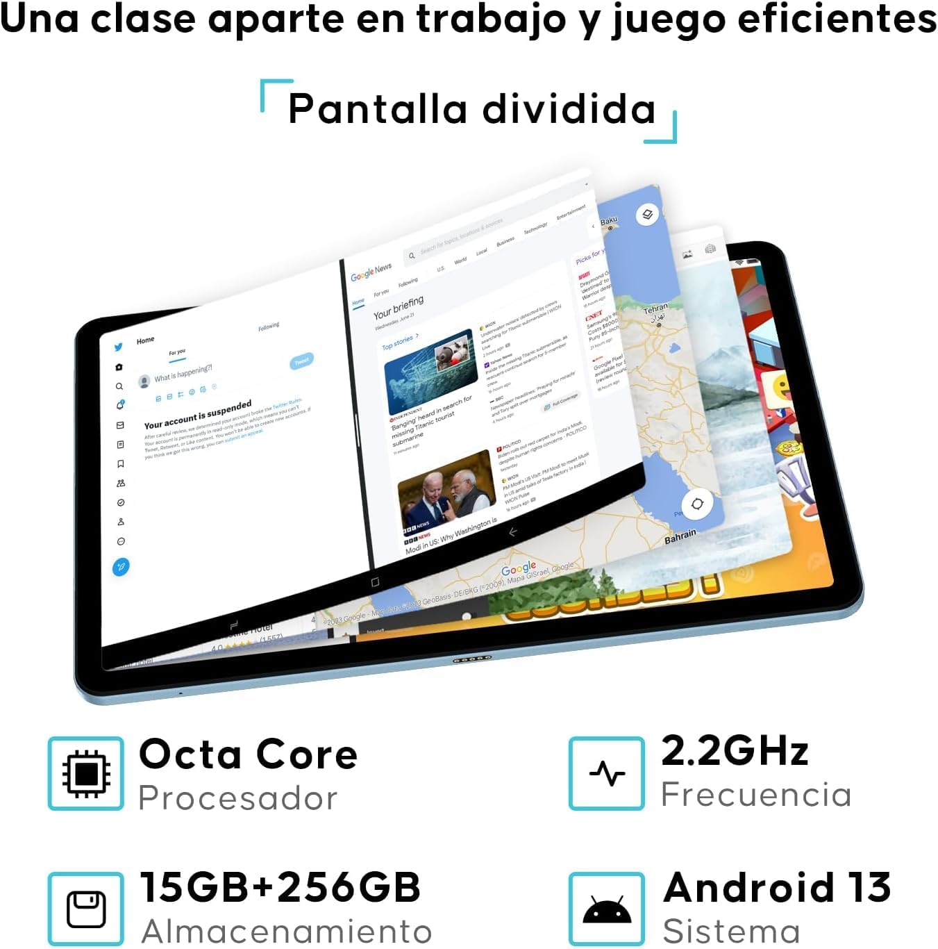 DOOGEE TAB T30 PRO 256 GB SPACE GREY - تابلت دوجي تي 30 برو 256 جيجابات رمادي