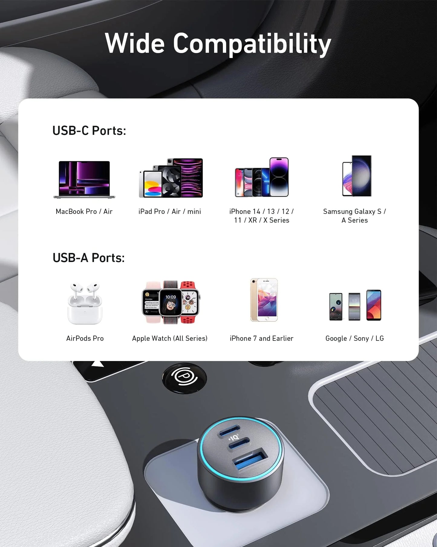 ANKER 535 CAR CHARGER 67W - شاحن سيارة 67 واط من انكر