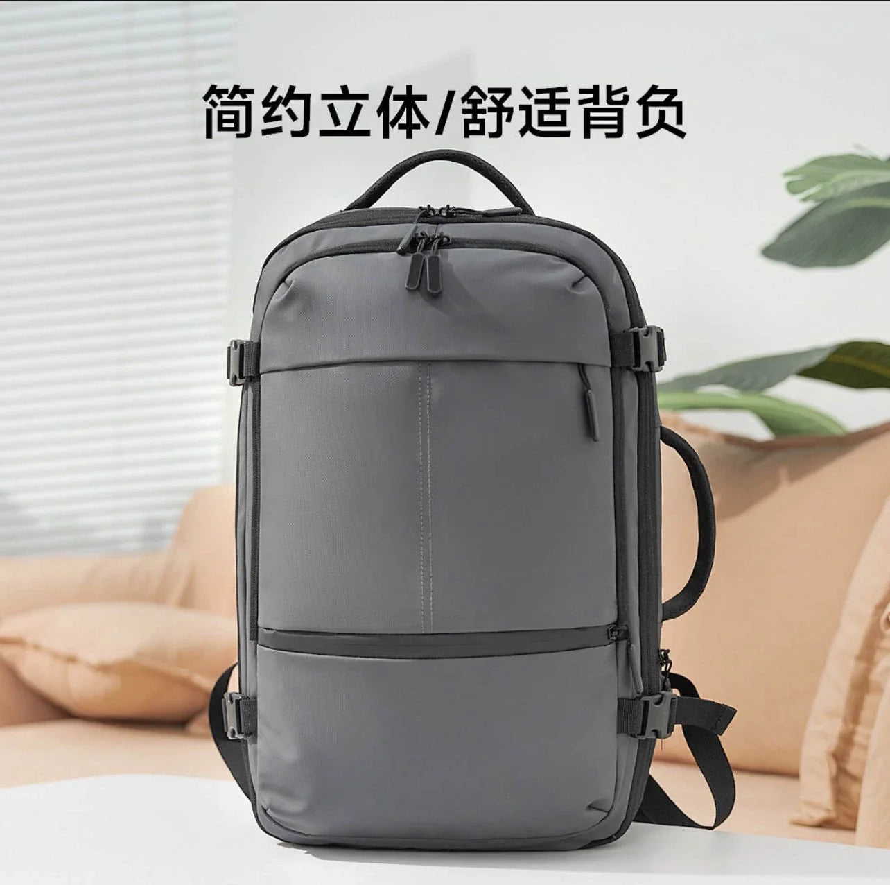 Youpin TANJIEZHE Large Capacity Backpack Travel Waterproof Gray - حقيبة ظهر ذات سعة كبيرة 25-30 لتر ضد الماء من شاومي