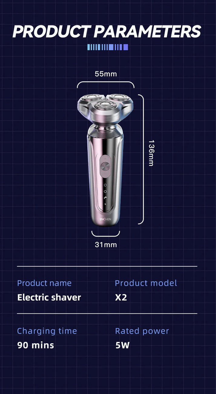 ENCHEN X2 SHAVER UPGRADED VERSION - ماكنة حلاقة كهربائية من انشين