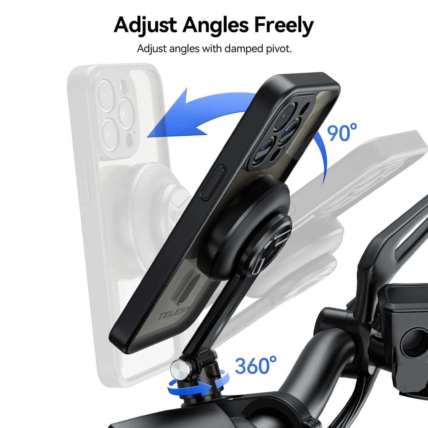 TELESIN Bike Handlebar Mount for Phone - ستاند مغناطيسي للدراجة من تيليسن