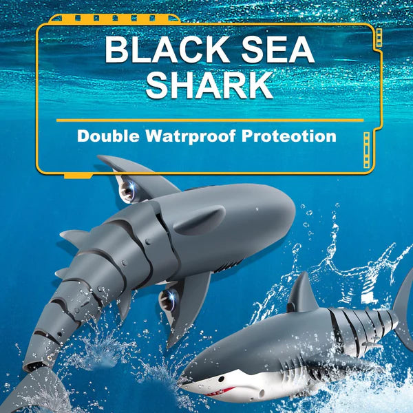 4DRC REMOTE CONTROL GREAT WHITE SHARK SHARK SET ORDINARY VERSION DOUBLE ELECTRIC - لعبة القرش الكهربائية بتقنية التحكم عن بعد للاطفال