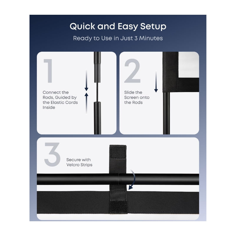 Anker Nebula 100-Inch Outdoor Projector Screen with Stand - شاشة عرض خارجية مقاس 100 بوصة مع ستاند من انكر نيبولا