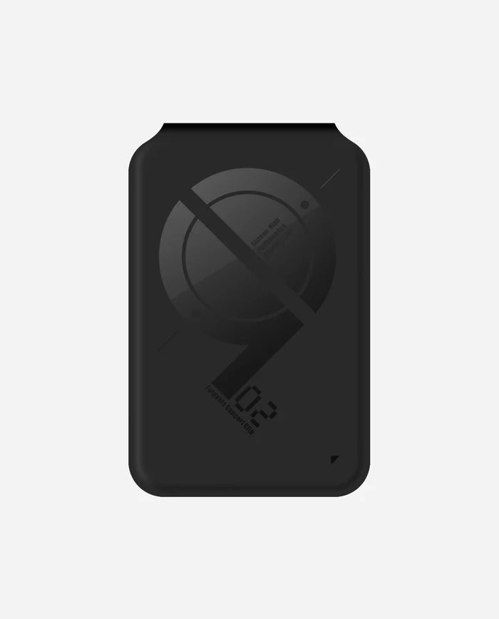 AULUMU G02 MAGNETIC FLIP WALLET AND STAND MAGSAFE COMPATIBLE BLACK - محفظة بطاقات ماك سيف مع ستاند من اولومو اسود