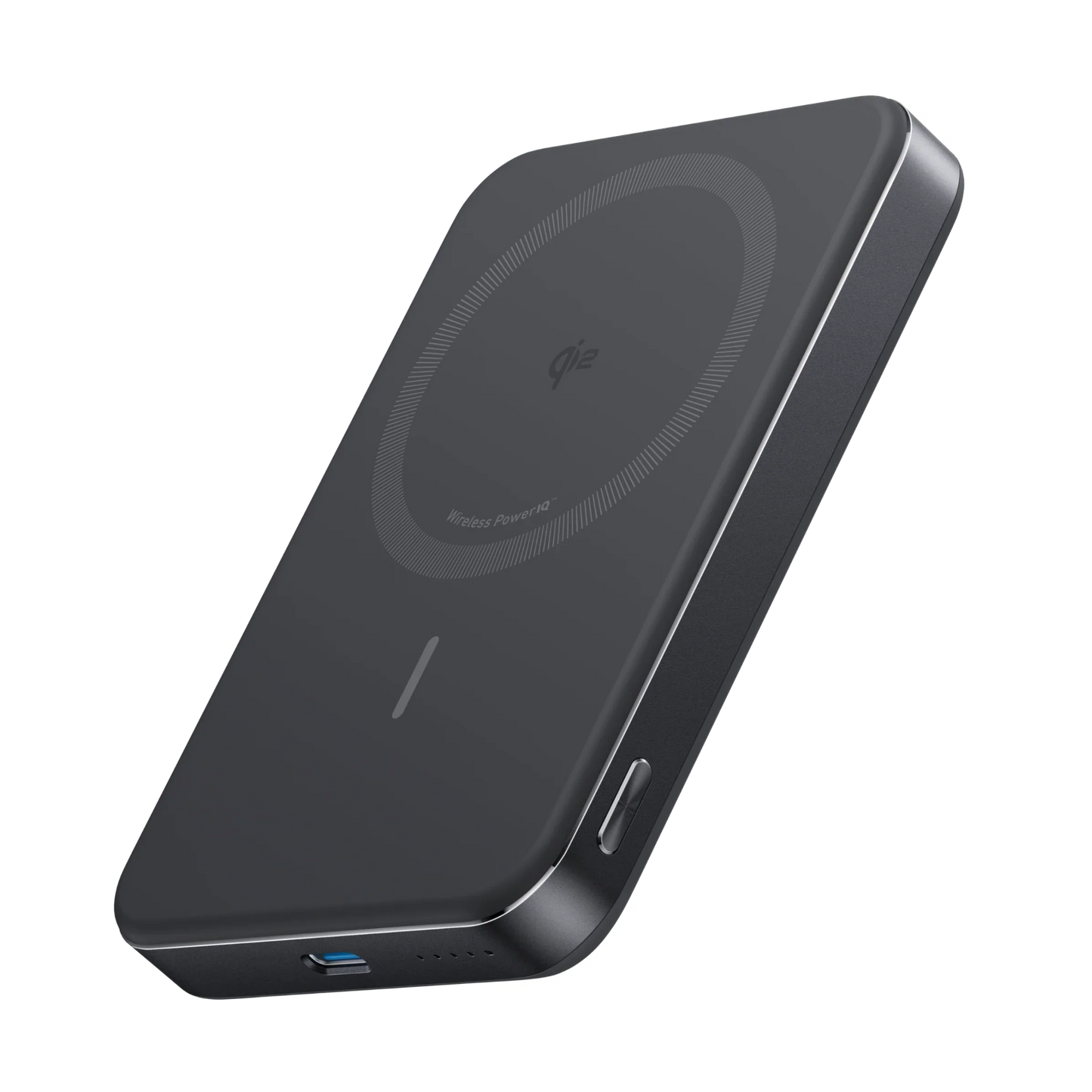 Anker MagGo Power Bank 10K mAh Slim 15W Qi2 Black - باوربنك ماك سيف سليم 10000 ملي امبير 15 واط من انكر