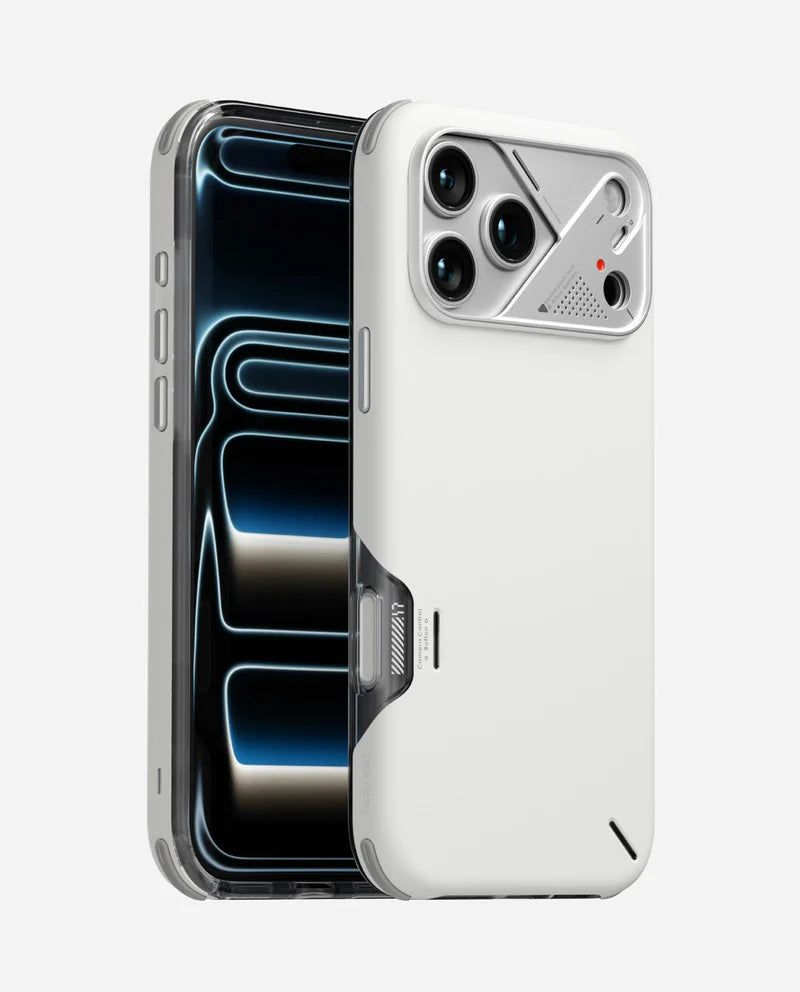 A17 SLIM SHOCKPROOF CASE FOR IPHONE 17 PRO MAX WHITE - كفر ايفون 17 برو ماكس ماك سيف نحيف مقاوم للصدمات من اولومو ابيض