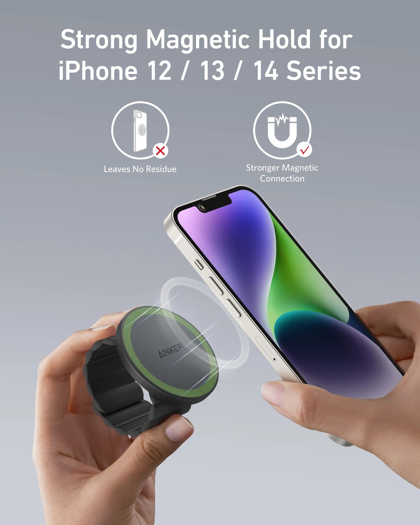 ANKER 620 MAGGO PHONE GRIP BLACK - ستاند مغناطيسي قابل للطي متعدد الاستخدامات من انكر